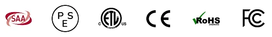 Casyoo led street light certificates including SAA,PSE, ETL, CE, RoHS, FCC