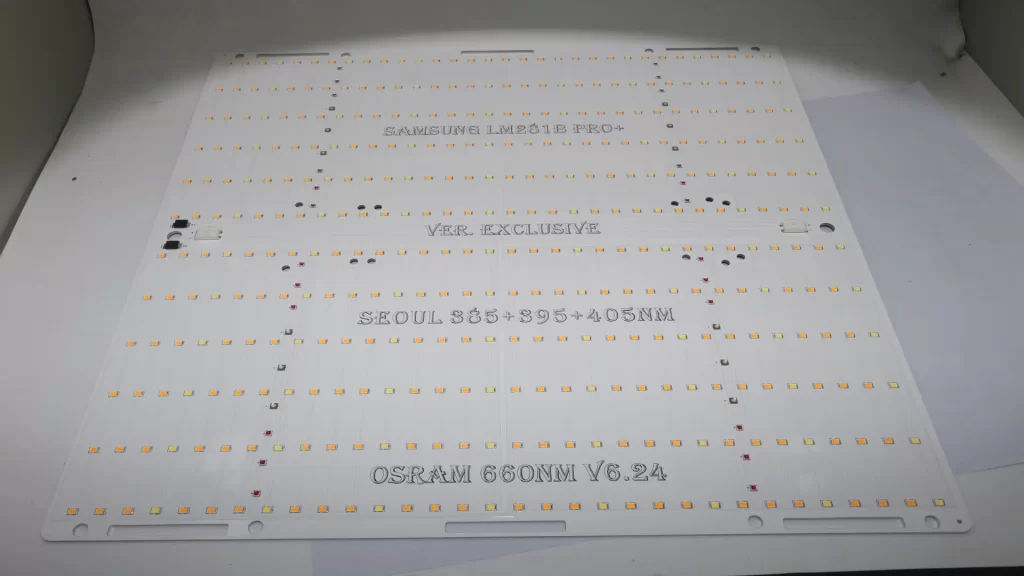 Samsung281B pro+ Osram 660nmv6.24 +Seoul UV 385+395+405nm diodes grow light