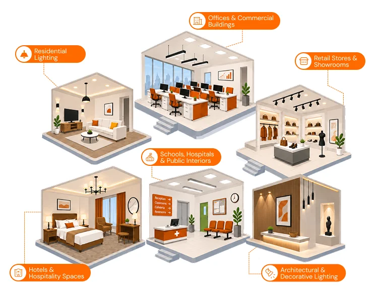 Indoor lighting PCB applications for residential commercial and decorative fixtures