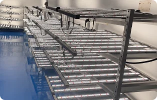 Aging test rack for finished LED PCB boards