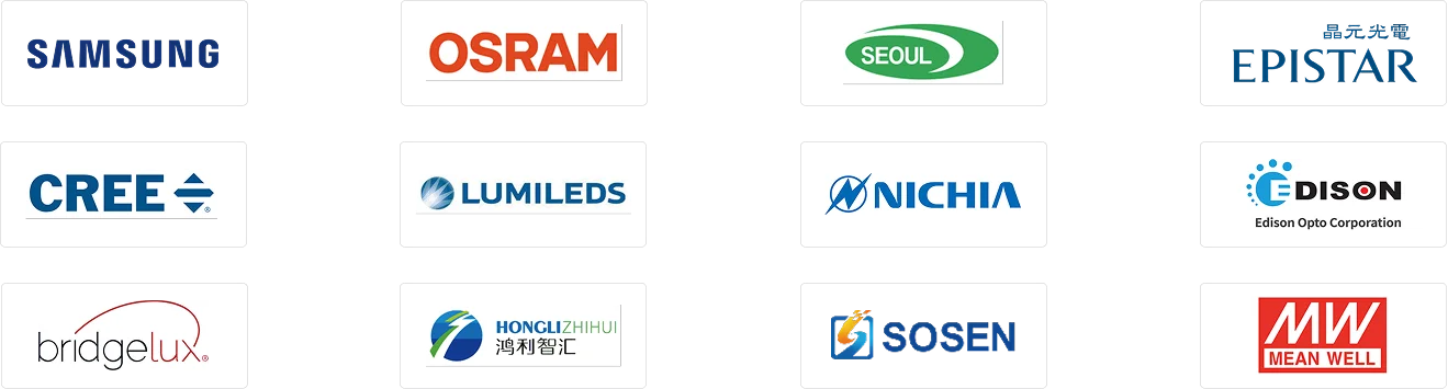 Casyoo LED PCB manufacturing value partners including LED chip and component brands